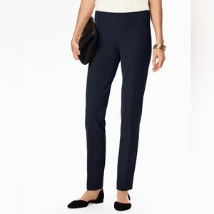 Talbots Heritage Navy Side Zip Pants- size 12